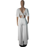 Fashion casual suit solid color loose three-piece suit Q7206