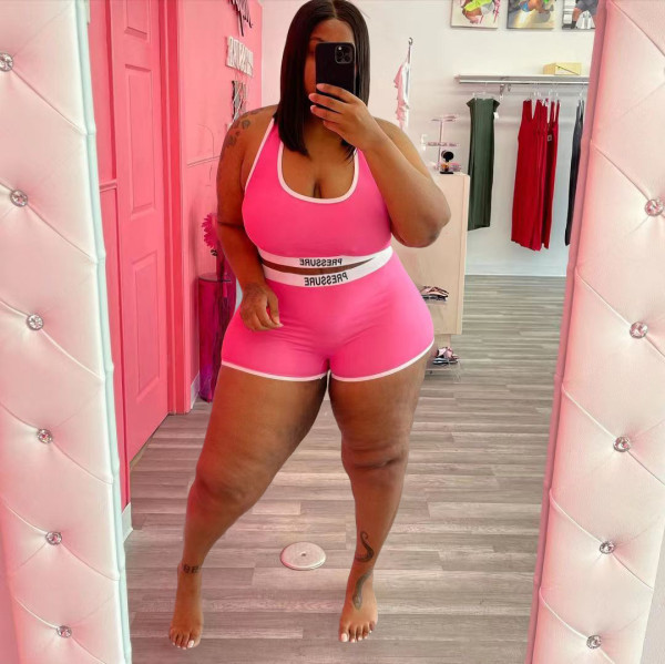 Fashion casual sexy letter printed swimsuit two-piece suit Q7181
