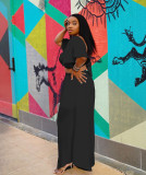 Fashion casual suit solid color loose three-piece suit Q7206