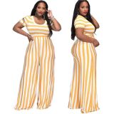 Ladies Fashion Round Neck 5X Large Size Casual Suit TC068