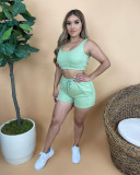 Solid color vest sports suit TC082