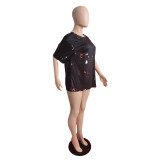 Women's classic print short sleeve TC065