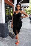 Irregular ruffle dress Q77210