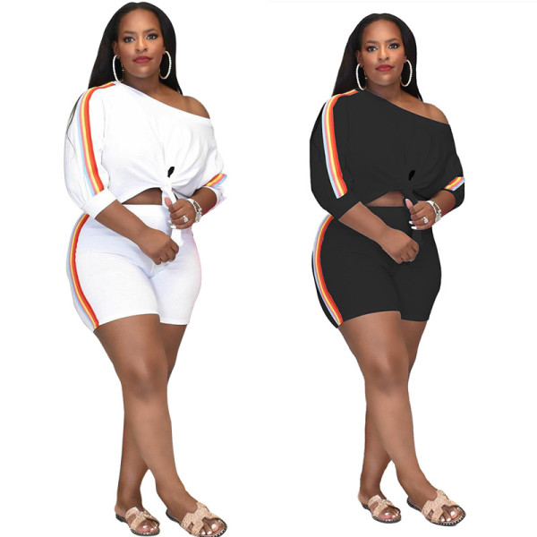 Round neck 5X large size casual sexy suit TC069