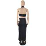 Sexy casual fashion solid color two-piece skirt TC073