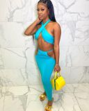 Sexy casual fashion solid color two-piece skirt TC073
