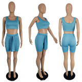 Slim sports vest two-piece suit TC080