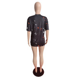 Women's classic print short sleeve TC065