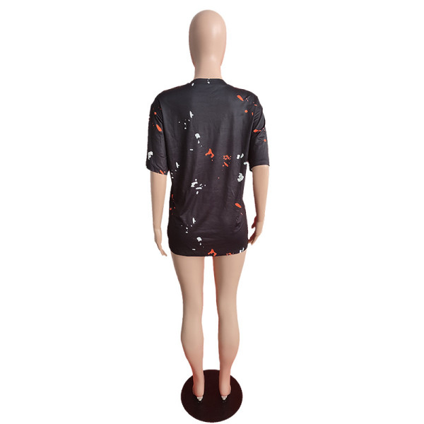 Women's classic print short sleeve TC065
