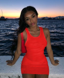 Vest solid color dress TC066