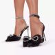 Crystal stiletto bow rhinestone pointed sandals S633326198470