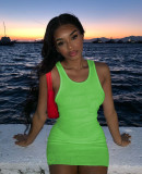 Vest solid color dress TC066
