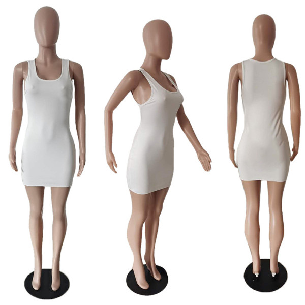 Vest solid color dress TC066
