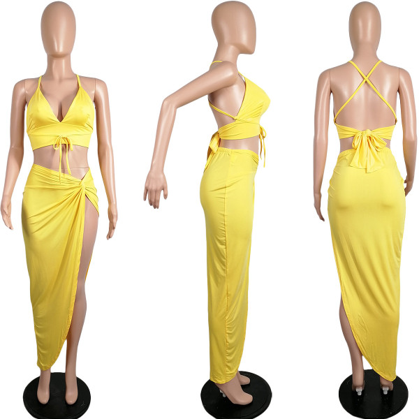 Sexy two-piece casual beach swimwear L208