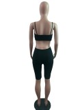 Oversized women's net yarn flocking pattern bodysuit one-piece pants AJ4334
