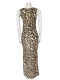 Stretch snake print leopard print dress AJ4344