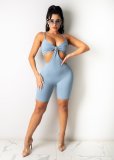 Oversized women's net yarn flocking pattern bodysuit one-piece pants AJ4334