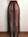 Mesh see-through beach skirt half skirt women's clothing AJ4341
