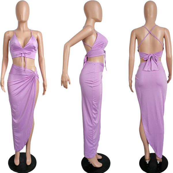 Sexy two-piece casual beach swimwear L208