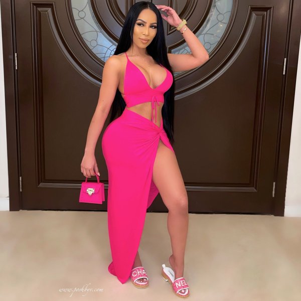 Sexy two-piece casual beach swimwear L208