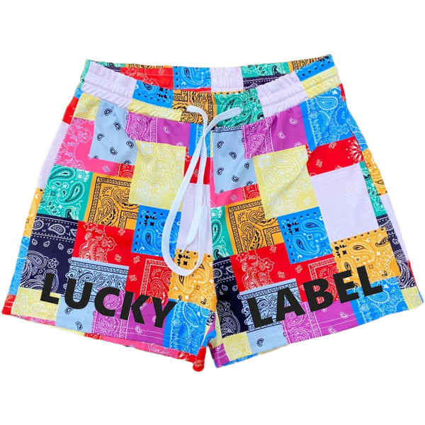 Printed Casual Pants Paisley Cashew Flower Shorts Loose Beach Pants L231