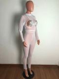 Personalized mesh two-piece stretch tights AJ4343