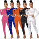 Nightclub sexy mesh high stretch sexy casual sports suit A3278