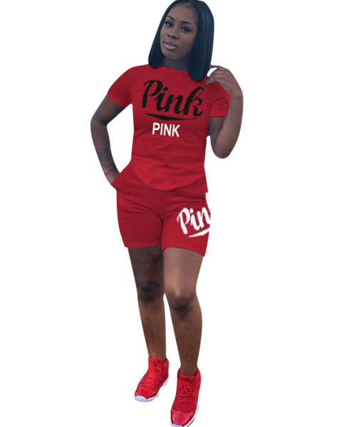 Fashion new letter print shorts suit women's clothing DY1057