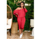 Slant shoulder loose large size women's two-piece fashion casual suit DY1008