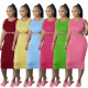 Tight-fitting sleeveless sexy backless dress DY1070