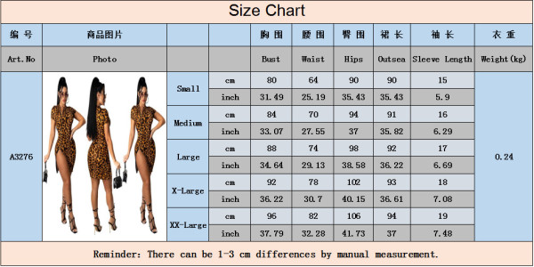 Leopard print sexy fashion mini dress with zipper opening A3276