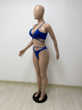 Women's solid color bandage split swimsuit sexy bikini DY1069