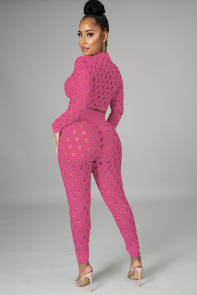 Nightclub sexy mesh high stretch sexy casual sports suit A3278