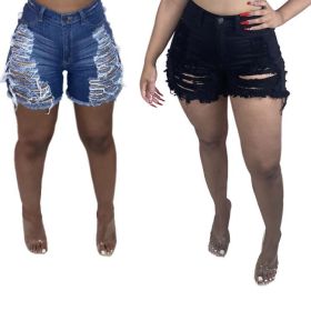 Washed and worn out sexy denim shorts A3261