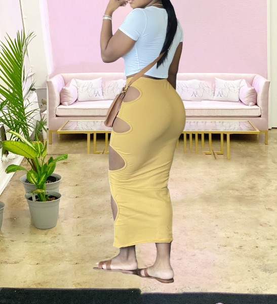 Ripped bottom skirt DY1068