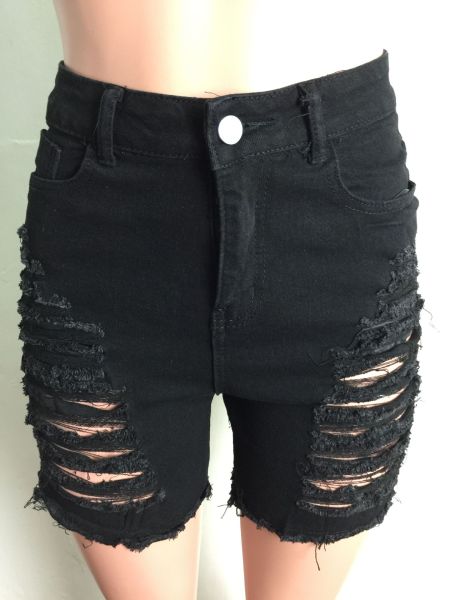 Washed and worn out sexy denim shorts A3261
