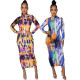 Sexy fashion digital printed slim women's one-piece dress SMR10444