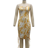 Fashion Digital Print Summer Sling Ladies Dress SMR10296