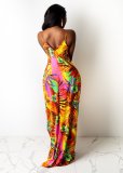 Fashion summer loose sleeveless V-neck strap dress SMR10468