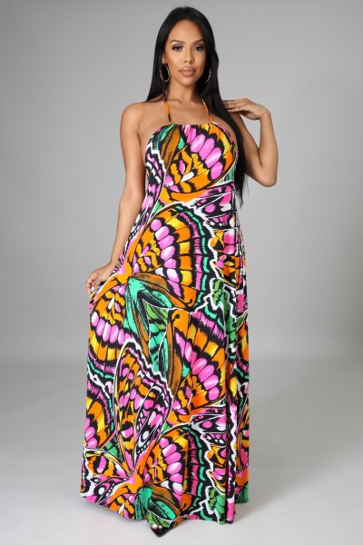 Fashion digital printing women's dress SMR10309