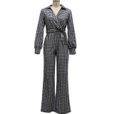 Fashion digital printing V-neck women's jumpsuit SMR10324 