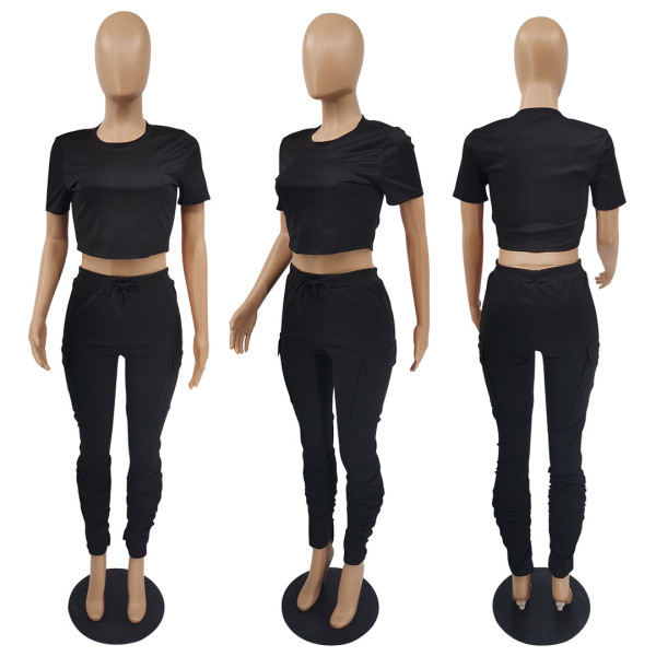 Pants with crease pockets + two-piece jacket M6523