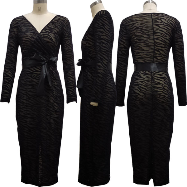 Fashion nightclub high stretch mesh dress SMR10308