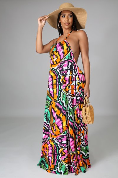 Fashion digital printing women's dress SMR10309