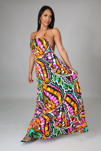 Fashion digital printing women's dress SMR10309