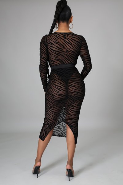 Fashion nightclub high stretch mesh dress SMR10308