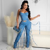 Lace rope jeans M6522