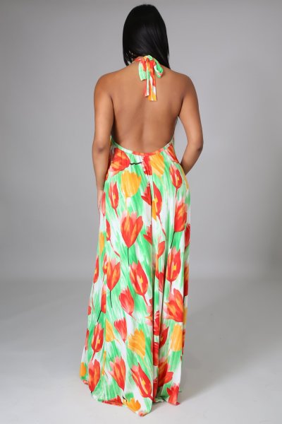 Fashion digital printing women's dress SMR10310