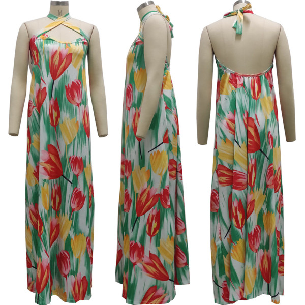 Fashion digital printing women's dress SMR10310