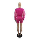 Cotton stitching organza two-piece suit M6505